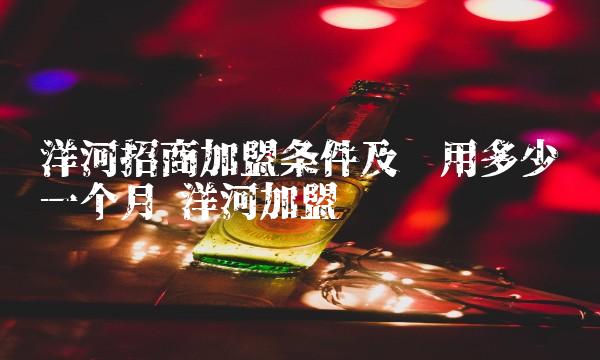 洋河招商加盟条件及费用多少钱一个月 洋河加盟电话